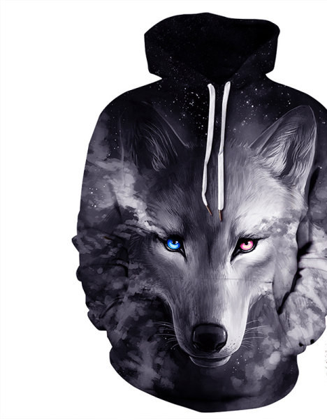 Férfi pulóver kapucnival és 3D elemmel több színben