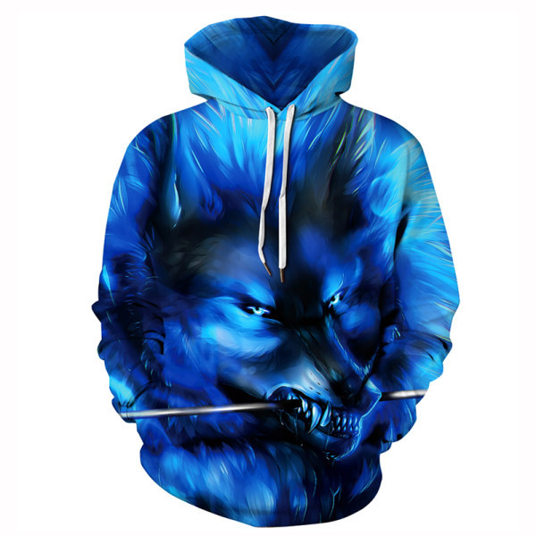 Férfi pulóver kapucnival és 3D elemmel több színben