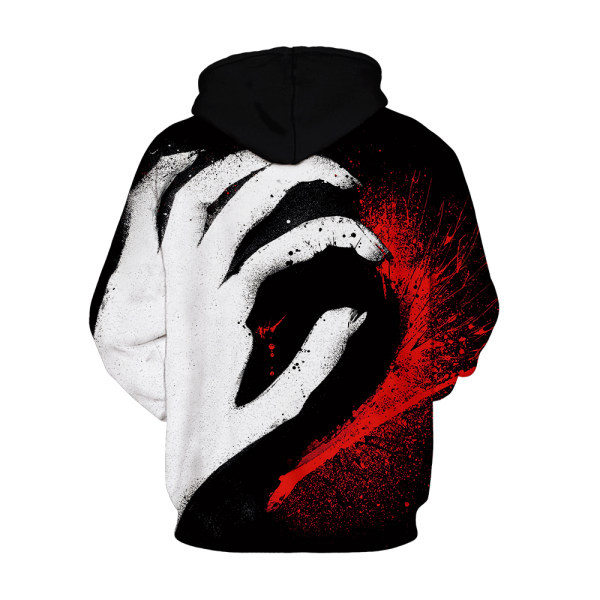 Vyriški palaidi megztiniai su gobtuvu ir 3D spauda