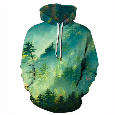 Ανδρικό φούτερ με στάμπα σε δύο χρώματα