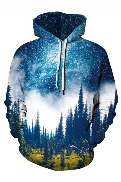 Ανδρικό φούτερ με στάμπα σε δύο χρώματα