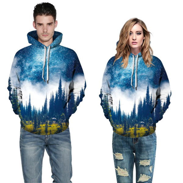 Ανδρικό φούτερ με στάμπα σε δύο χρώματα