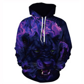 Kapucnival és 3D elemmel ellátott férfi pulóver két színben