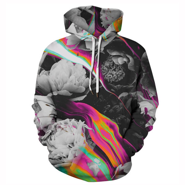 Ανδρικό φθινοπωρινό φούτερ με κουκούλα με 3D print