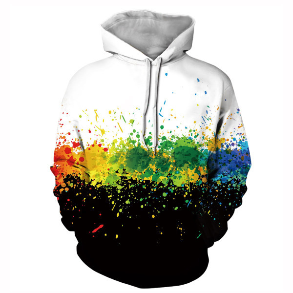 Ανδρικό φθινοπωρινό φούτερ με κουκούλα με 3D print