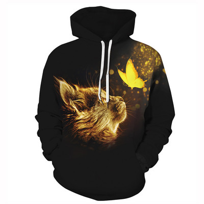 Värviline meeste kapuutsiga dressipluus