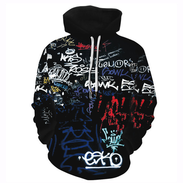 Värviline meeste kapuutsiga dressipluus