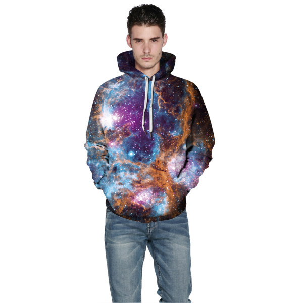 Alkalmi férfi kapucnis pulóver mintával