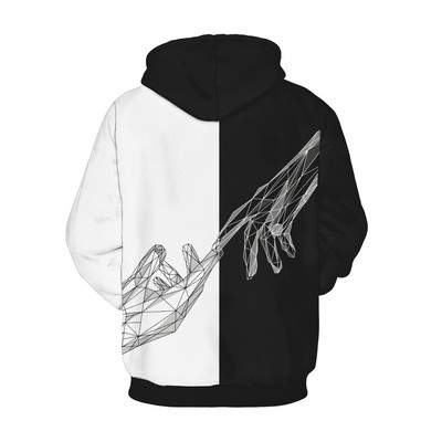 Ανδρικό φούτερ με διακοσμητικά μοτίβα και γραβάτες