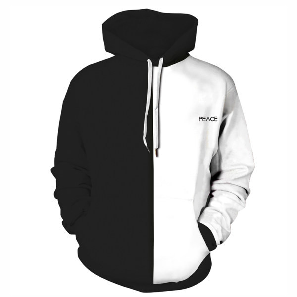 Ανδρικό φούτερ με διακοσμητικά μοτίβα και γραβάτες