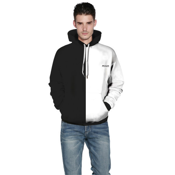 Ανδρικό φούτερ με διακοσμητικά μοτίβα και γραβάτες