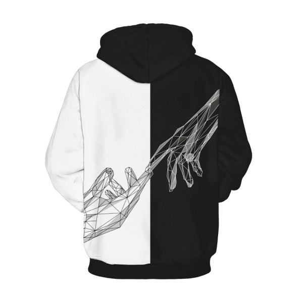 Ανδρικό φούτερ με διακοσμητικά μοτίβα και γραβάτες