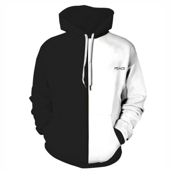 Ανδρικό φούτερ με διακοσμητικά μοτίβα και γραβάτες