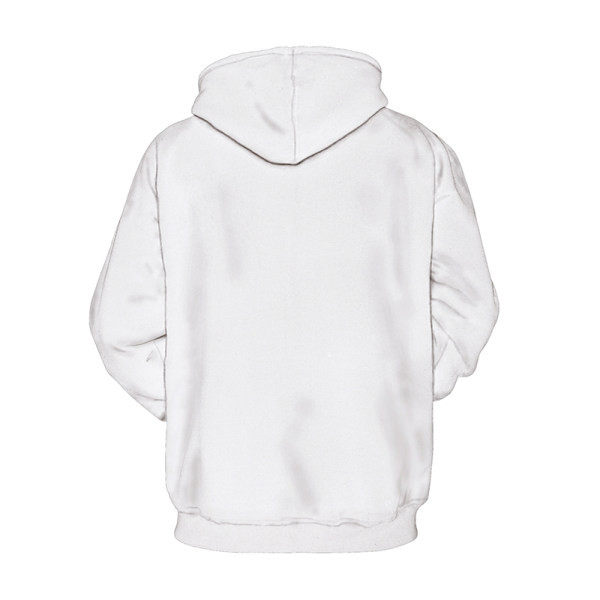 Új modell férfi pulóver fekete-fehér színben 3D nyomattal