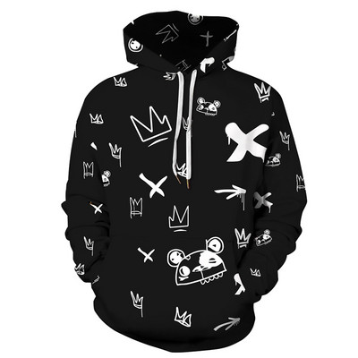 Νέο μοντέλο ανδρικό φούτερ αντανακλαστικό με κουκούλα και τσέπη