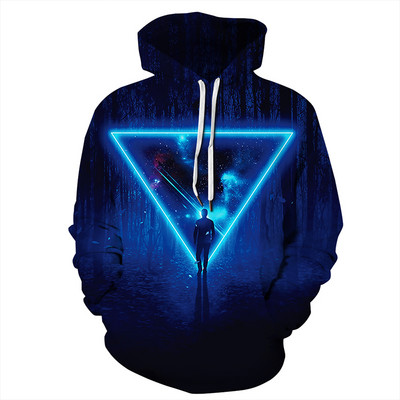 Νέο μοντέλο ανδρικό φούτερ αντανακλαστικό με κουκούλα και τσέπη