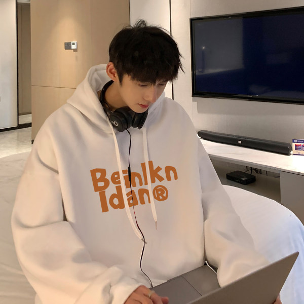 Φαρδύ ανδρικό φούτερ με κουκούλα και τσέπη