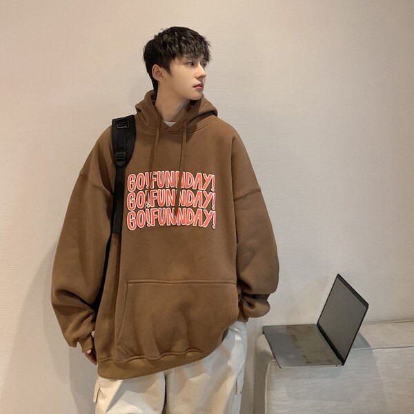 Vyriškas laisvalaikio megztinis su dekoratyviniu raštu su užtraukiamu gobtuvu