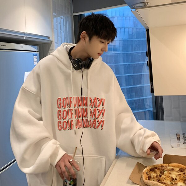 Vyriškas laisvalaikio megztinis su dekoratyviniu raštu su užtraukiamu gobtuvu