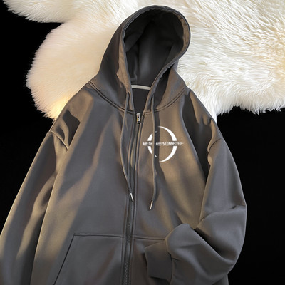 Új, hétköznapi kétszínű cipzáras pulóver