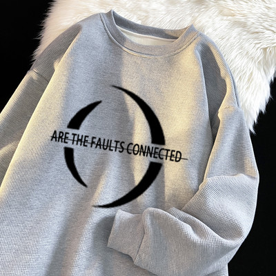 Férfi alkalmi kerek nyakú mintás blúz