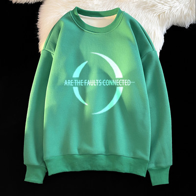 Férfi alkalmi kerek nyakú mintás blúz