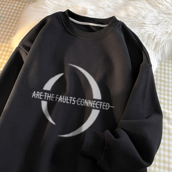 Férfi alkalmi kerek nyakú mintás blúz