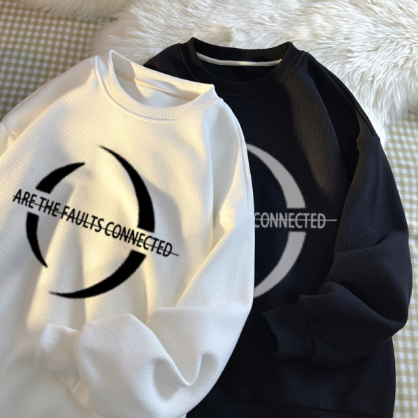 Férfi alkalmi kerek nyakú mintás blúz