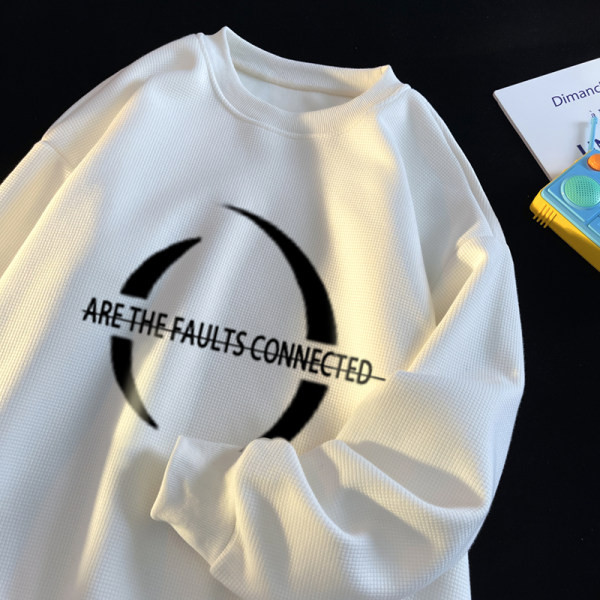 Férfi alkalmi kerek nyakú mintás blúz