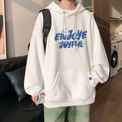 Ανδρικό φούτερ casual με κουκούλα με κορδόνι και τσέπη