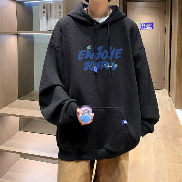 Ανδρικό φούτερ casual με κουκούλα με κορδόνι και τσέπη