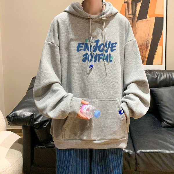 Ανδρικό φούτερ casual με κουκούλα με κορδόνι και τσέπη