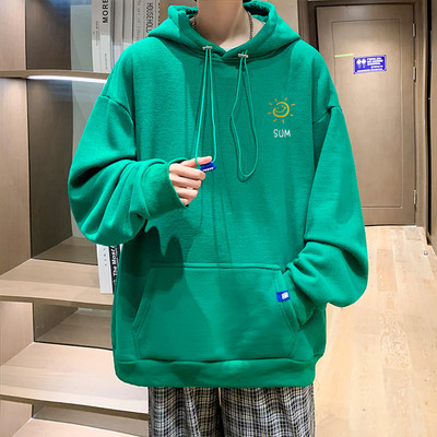 Ανδρικά φούτερ - με τσέπη και κουκούλα με κορδόνια