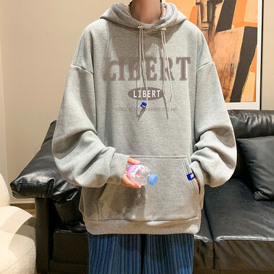 Σπορ ανδρική μπλούζα με κουκούλα και τσέπη