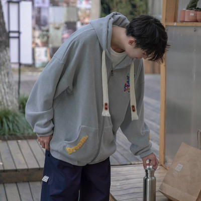 Vyriški megztiniai su gobtuvu su užtrauktuku