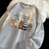 Ανδρικό φθινοπωρινό φούτερ με οβάλ λαιμόκοψη και στάμπα