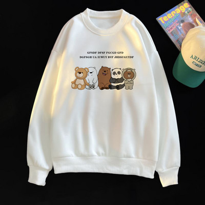 Ανδρικό φθινοπωρινό φούτερ με οβάλ λαιμόκοψη και στάμπα