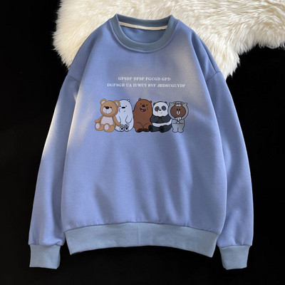 Ανδρικό φθινοπωρινό φούτερ με οβάλ λαιμόκοψη και στάμπα