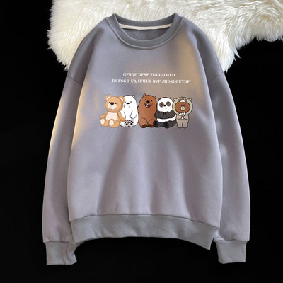 Ανδρικό φθινοπωρινό φούτερ με οβάλ λαιμόκοψη και στάμπα