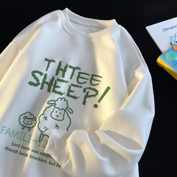 Įvairių spalvų vyriškas megztinis su ovalia apykakle