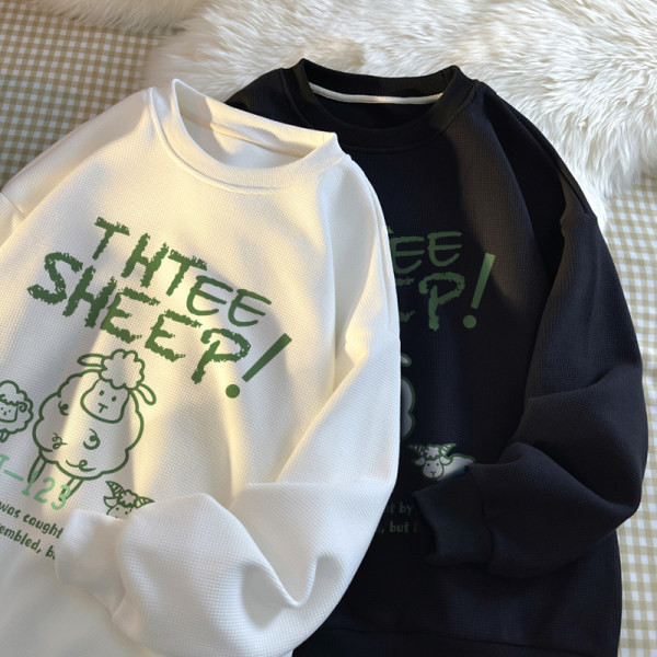 Įvairių spalvų vyriškas megztinis su ovalia apykakle