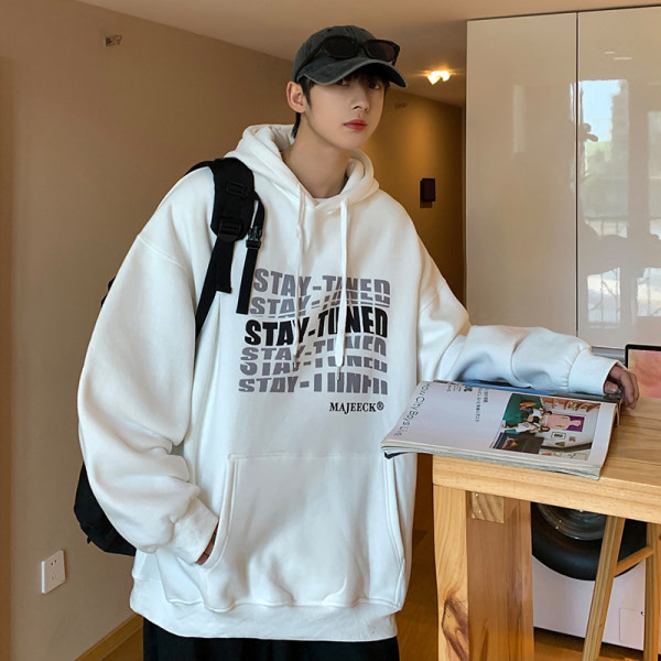 Vyriški megztiniai - su užrašu ir gobtuvu