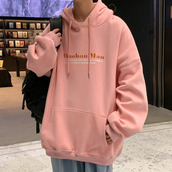 Ανδρικό φούτερ με κουκούλα και στάμπα σε διάφορα χρώματα