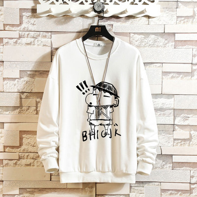 Meeste dressipluus ovaalse kaelusega, pealdisega ja aplikatsiooniga