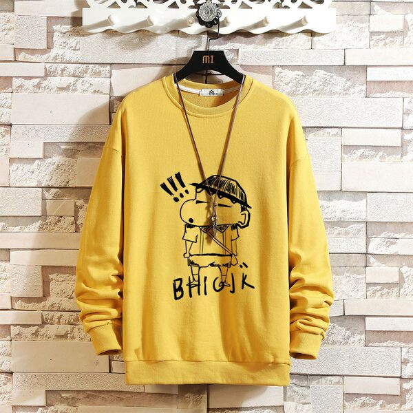 Meeste dressipluus ovaalse kaelusega, pealdisega ja aplikatsiooniga