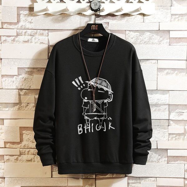 Meeste dressipluus ovaalse kaelusega, pealdisega ja aplikatsiooniga