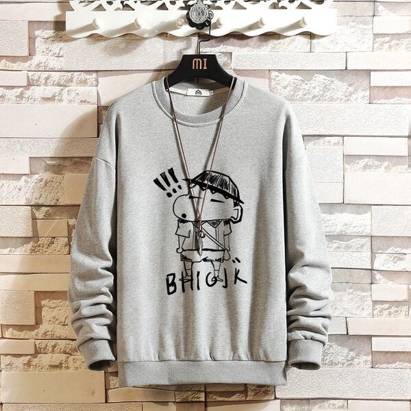 Meeste dressipluus ovaalse kaelusega, pealdisega ja aplikatsiooniga