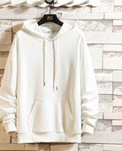 Ανδρικό μονόχρωμο φούτερ με κουκούλα και τσέπη