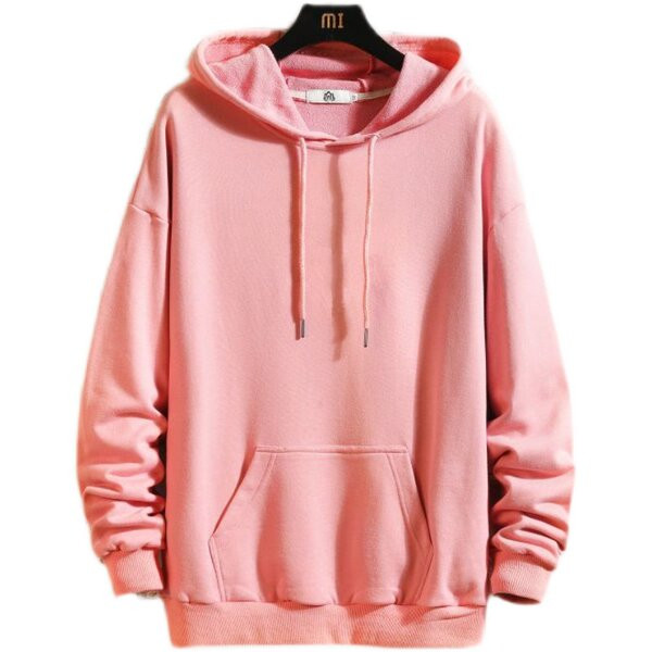 Ανδρικό μονόχρωμο φούτερ με κουκούλα και τσέπη