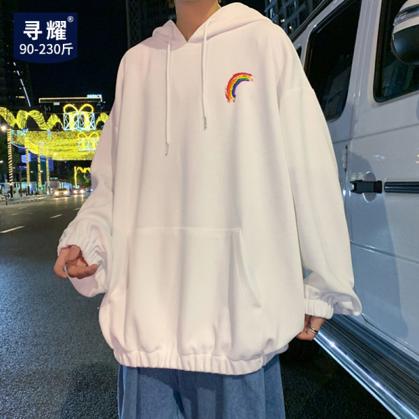 Vyriški megztiniai su gobtuvu ir trijų spalvų raišteliais